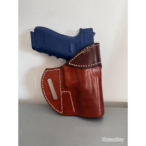 Holster en cuir Glock17 droitier N25