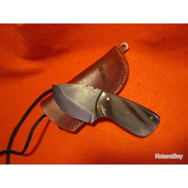 COUTEAU ARTISANAL forg� l' ATELIER DE L'OURS NOIR EDC petit tour de cou TOM BEAR chasse camping 2