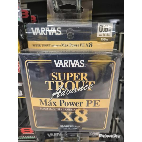TRESSE - VARIVAS - SUPER TROUT ADVANCE MAX POWER X8 - PE 0.6