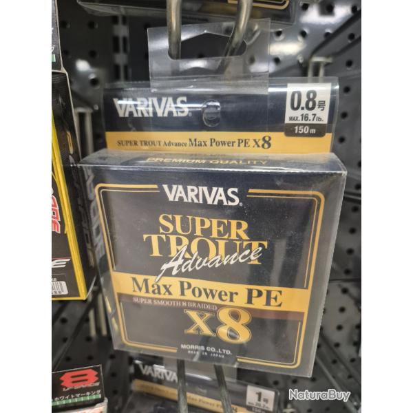 TRESSE - VARIVAS - SUPER TROUT ADVANCE MAX POWER X8 - PE 0.8