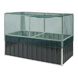 Jardini&egrave;re bac &agrave; plante fleur sur&eacute;lev&eacute;e 174 x 90 x 118 cm anthracite vert 03_0009500