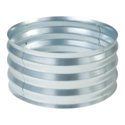 Jardini&egrave;re bac &agrave; plante fleur sur&eacute;lev&eacute;e Andrano acier galvanis&eacute; 61 x 31 cm argent 03_0009507