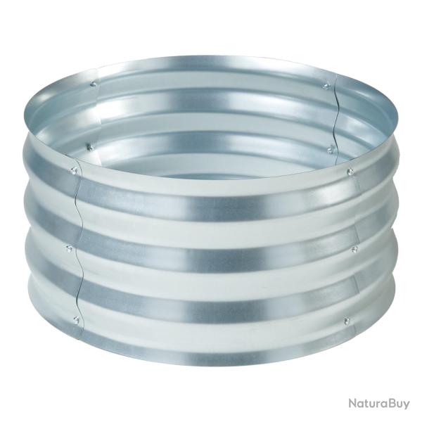 Jardini�re bac � plante fleur sur�lev�e Andrano acier galvanis� 61 x 31 cm argent 03_0009507