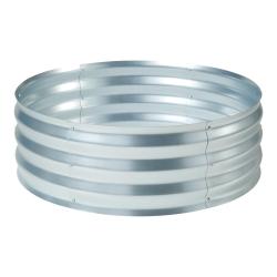 Jardini&egrave;re bac &agrave; plante fleur sur&eacute;lev&eacute;e acier galvanis&eacute; 92 x 31 cm argent 03_0009508