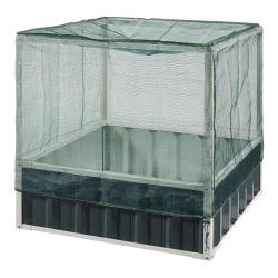 Jardini&egrave;re bac &agrave; plante fleur sur&eacute;lev&eacute;e 90 x 90 x 88 cm anthracite vert 03_0009502