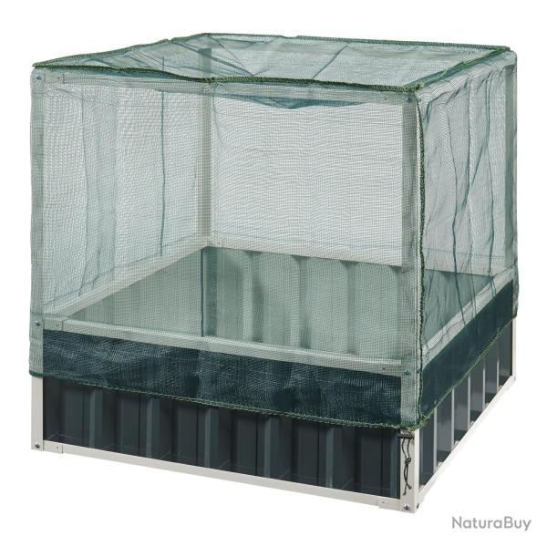 Jardini�re bac � plante fleur sur�lev�e 90 x 90 x 88 cm anthracite vert 03_0009502