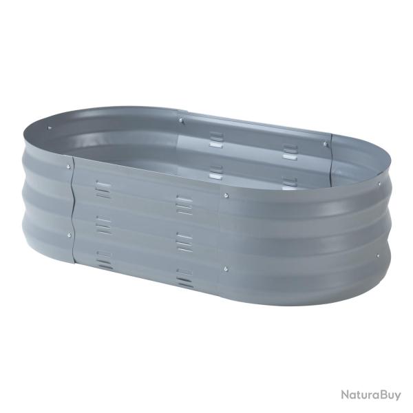 Jardini�re bac � plante fleur sur�lev�e acier galvanis� 90 x 50 x 25 cm anthracite 03_0009506