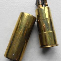 Briquet en forme de Cartouche de chasse de calibre 16 : laiton en majorit&eacute;