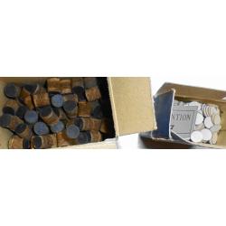 bourres en feutre gris et carton n° 20 bis pour cartouches de chasse de petit calibre en 12m/m