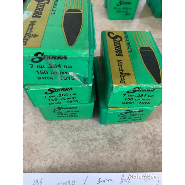 LOT 481 SIERRA MATCHKING 150GRAIN .284 1915