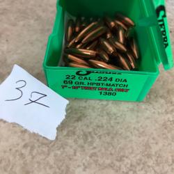 Lot 137 Ogives Sierra MatchKing HPBT cal.22 69grains + 20 ogives winchester 55 grains