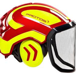Casque Protos Forest rouge jaune