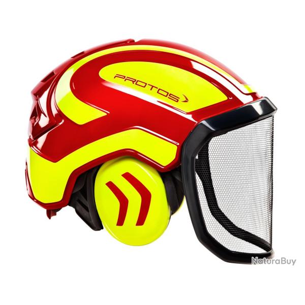 Casque Protos Forest rouge jaune