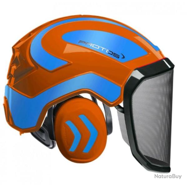 Casque Protos Forest Orange bleu