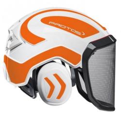 Casque Protos Forest blanc orange