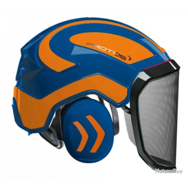 Casque Protos Forest bleu orange