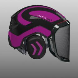 Casque Protos Forest noir rose