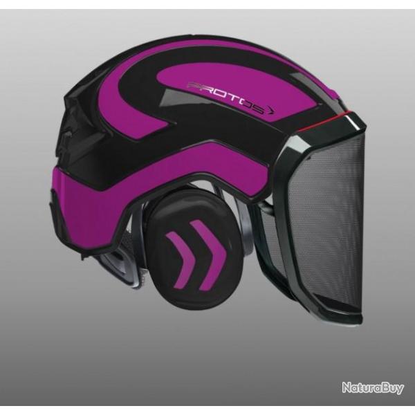 Casque Protos Forest noir rose