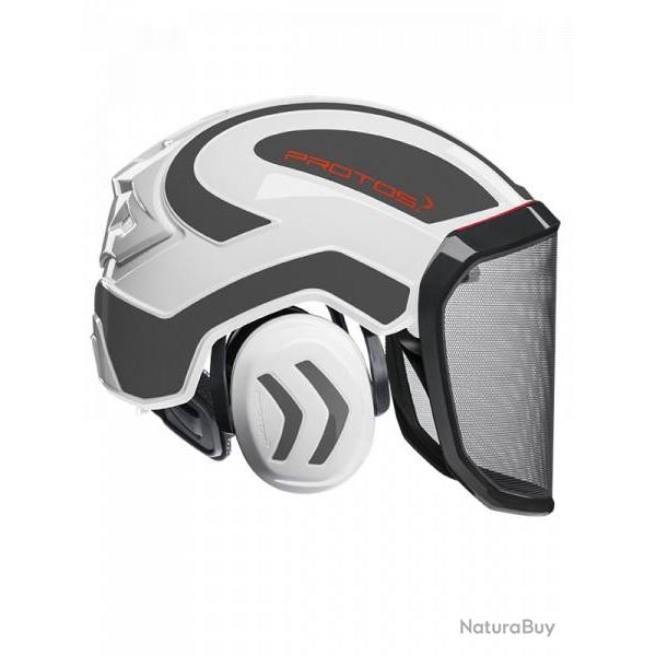 Casque Protos Forest blanc gris