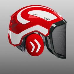 Casque Protos Forest rouge blanc