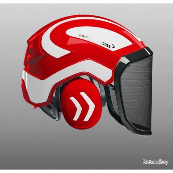 Casque Protos Forest rouge blanc