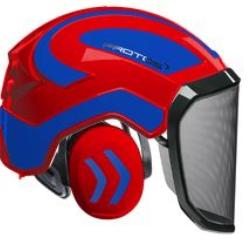 Casque Protos Forest rouge bleu