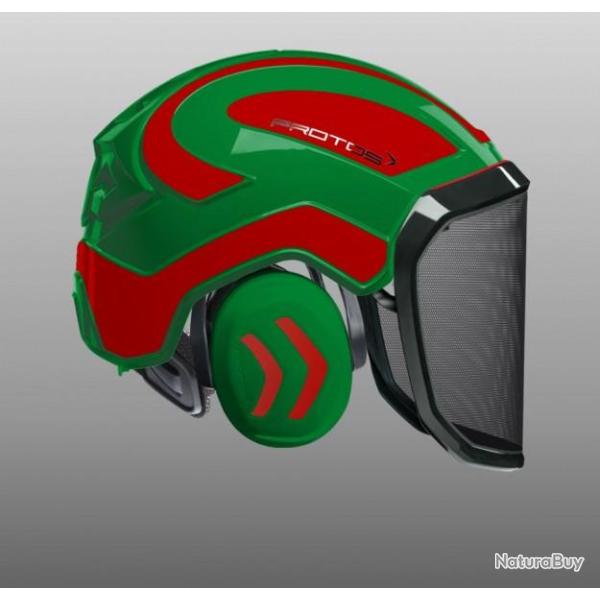 Casque Protos Forest rouge vert