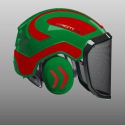 Casque Protos Forest vert rouge
