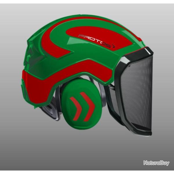 Casque Protos Forest vert rouge