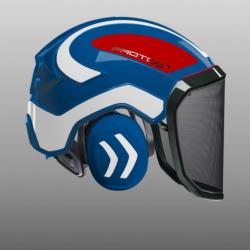 Casque Protos Forest bleu blanc rouge