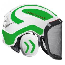 Casque Protos Forest blanc fluo vert