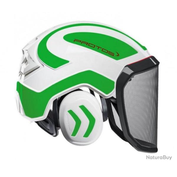 Casque Protos Forest blanc fluo vert