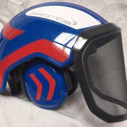 Casque Protos Forest bleu rouge blanc