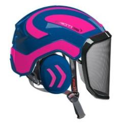 Casque Protos Forest bleu rose neon