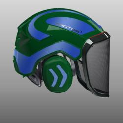 Casque Protos Forest olive bleu metal