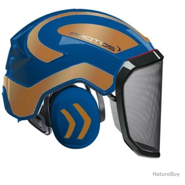 Casque Protos Forest Bleu or
