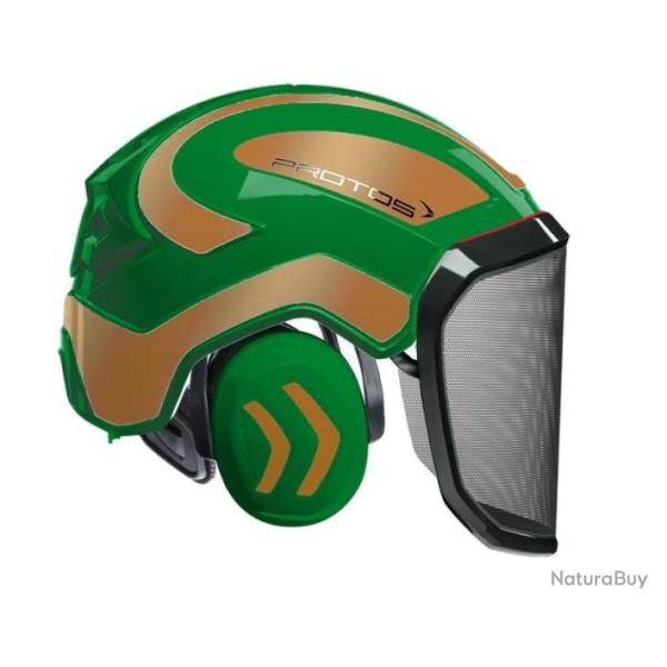 Casque Protos Forest Vert or