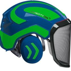 Casque Protos Forest Bleu vert n&eacute;on