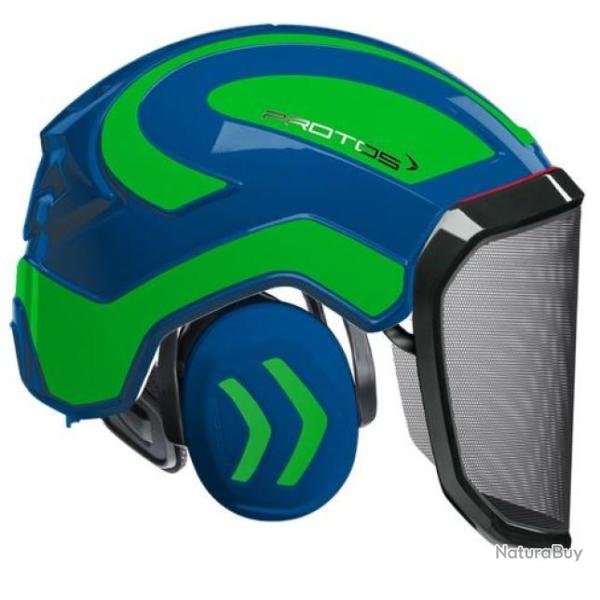 Casque Protos Forest Bleu vert n�on