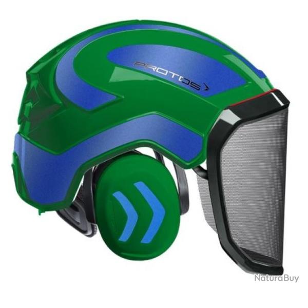 Casque Protos Forest Vert bleu m�tallique