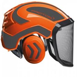 Casque Protos Forest orange gris