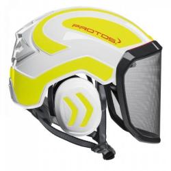 Casque Protos Arborist blanc jaune fluo