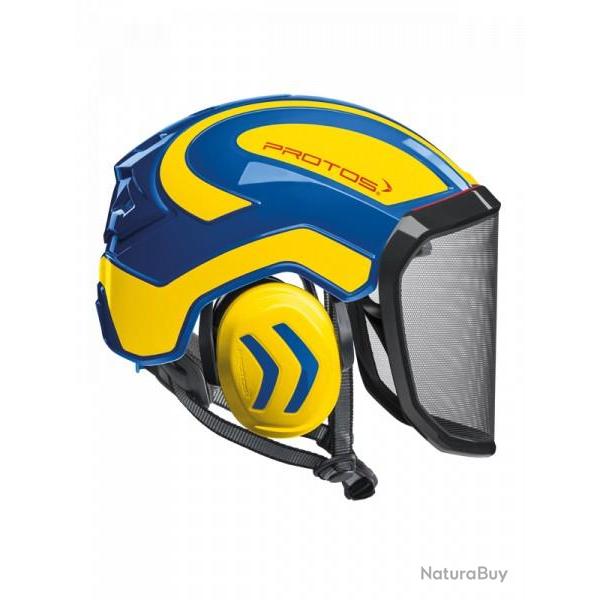 Casque Protos Arborist bleu jaune fluo