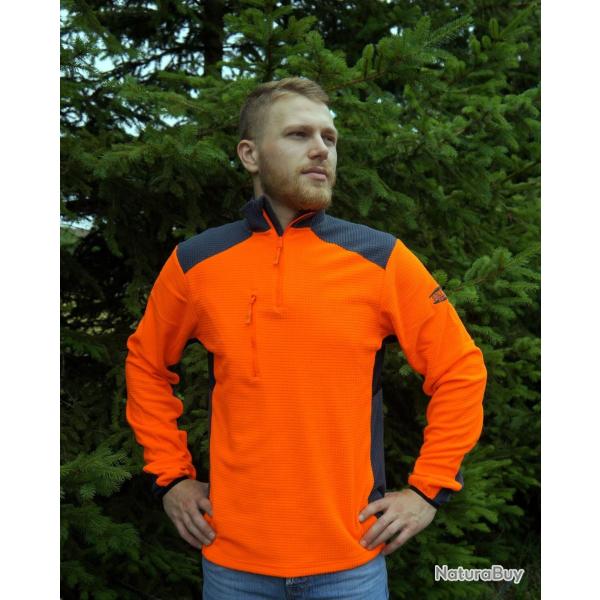 Sweat polaire orange XXL