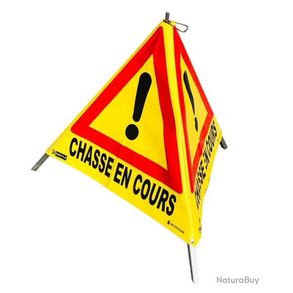 Panneau tripode "Chasse en cours"