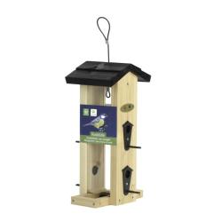 Mangeoire bois et toit r&eacute;sine