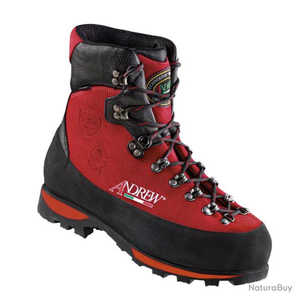 Brodequins anti coupure Andrew ROZES WOOD Rouge