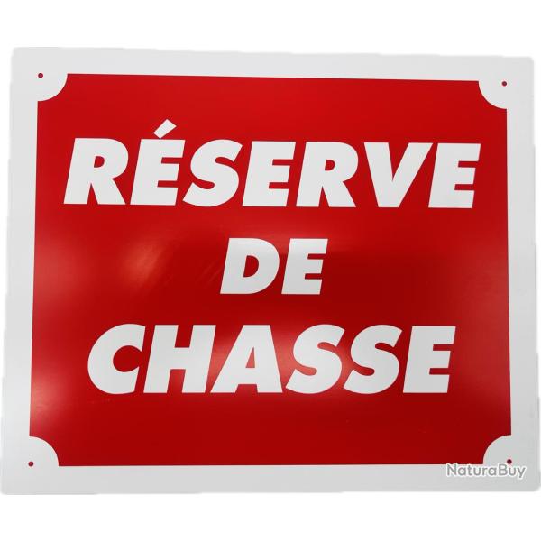 Panneau aluminium "R�serve de chasse"