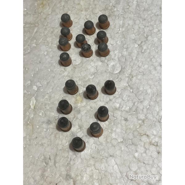 18 balles Flobert 9 mm