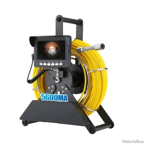Cam�ra d'inspection de tuyau d'�gout, �cran de 4,3 pouces, luminosit� r�glable, c�ble 20M